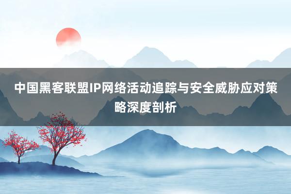 中国黑客联盟IP网络活动追踪与安全威胁应对策略深度剖析